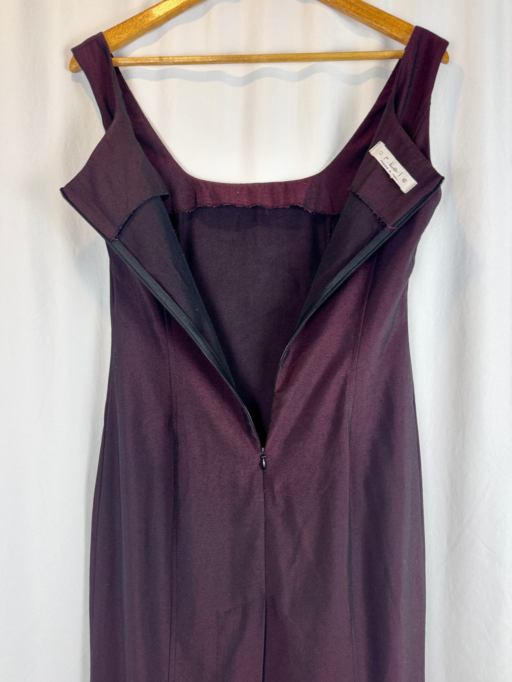 Vestido vintage berenjena (S|M)