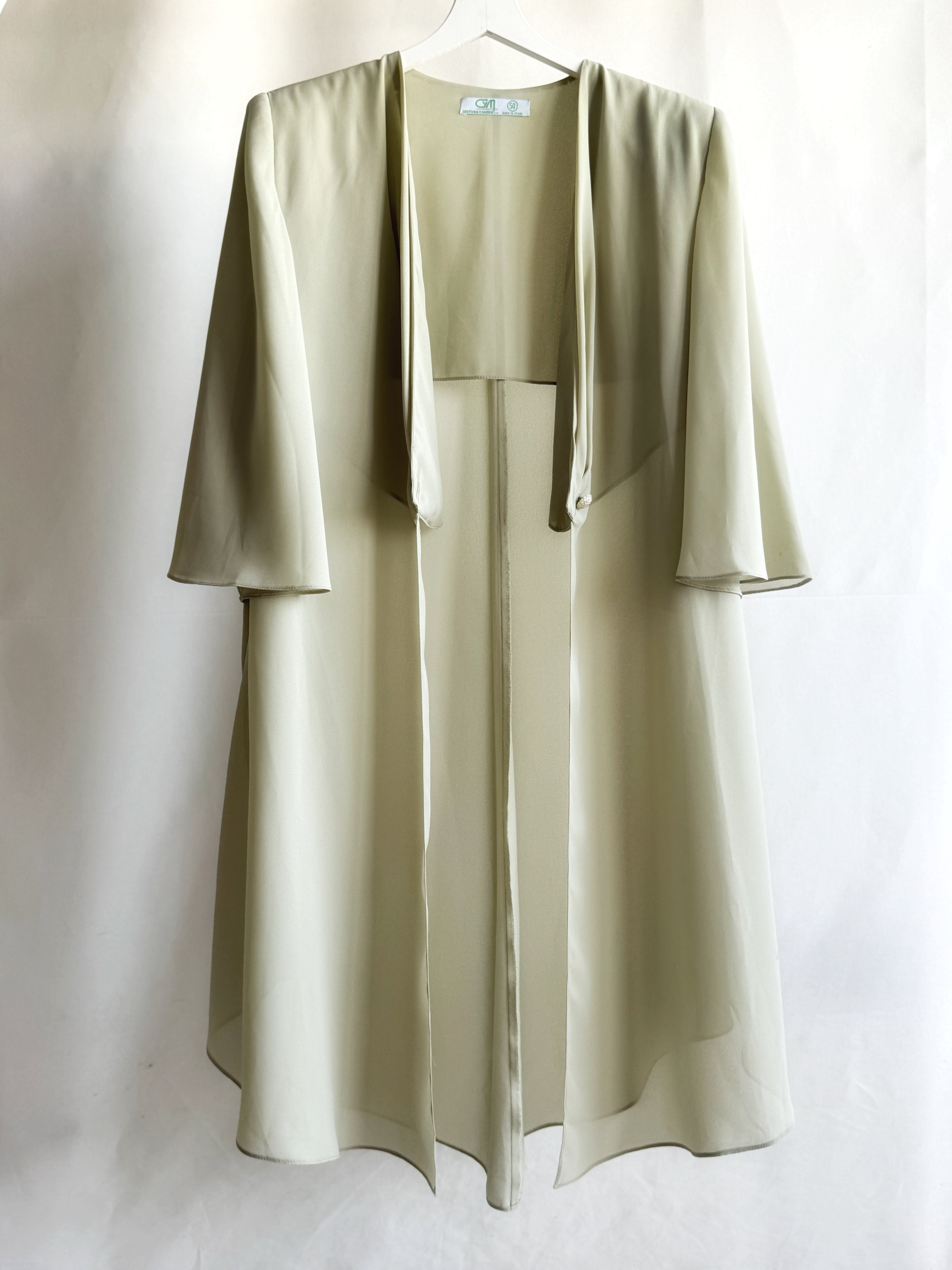 Vestido tipo sobrecamisa transparente vintage
