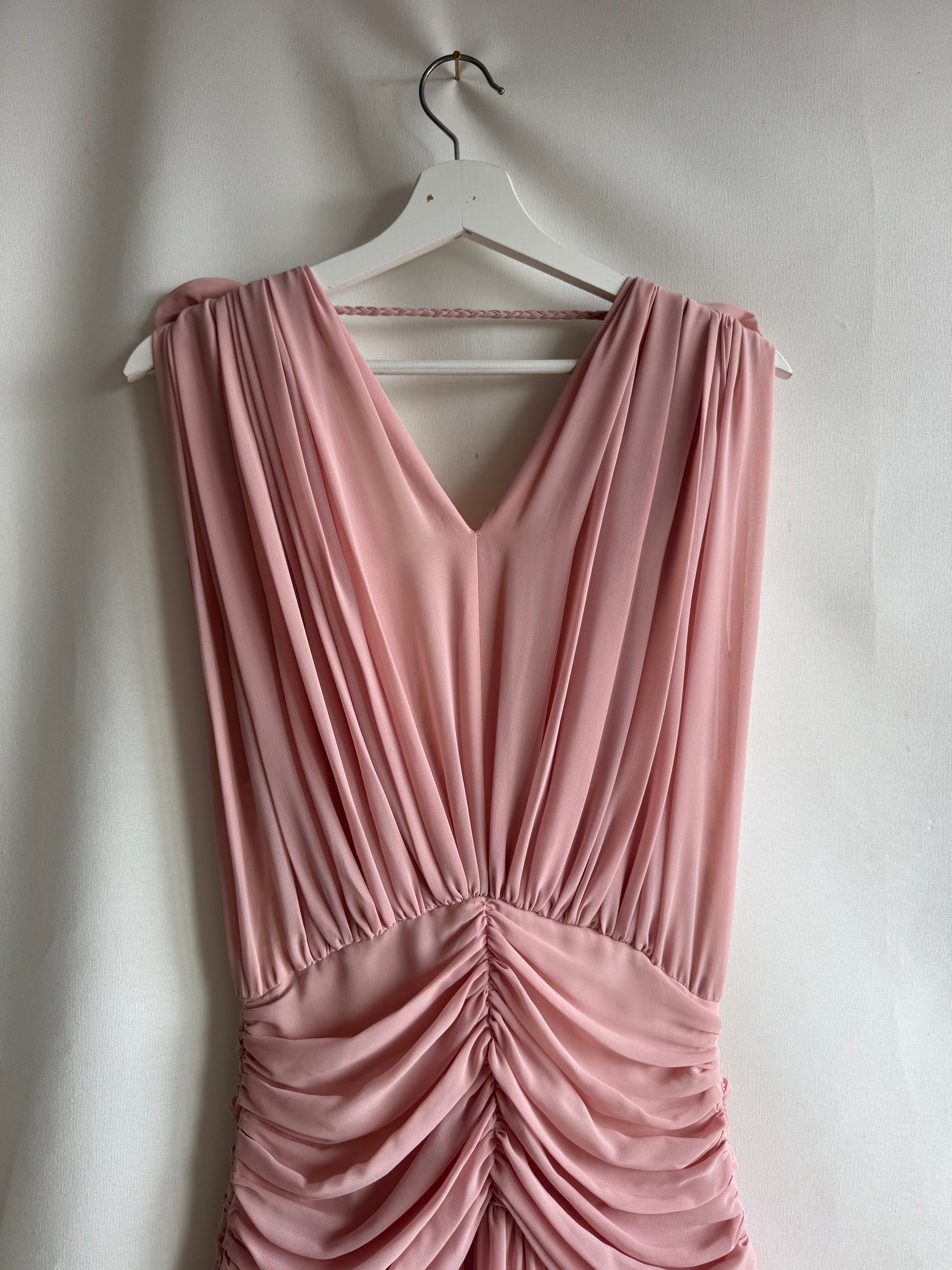 Vestido vintage drapeado Olympia (T.S)