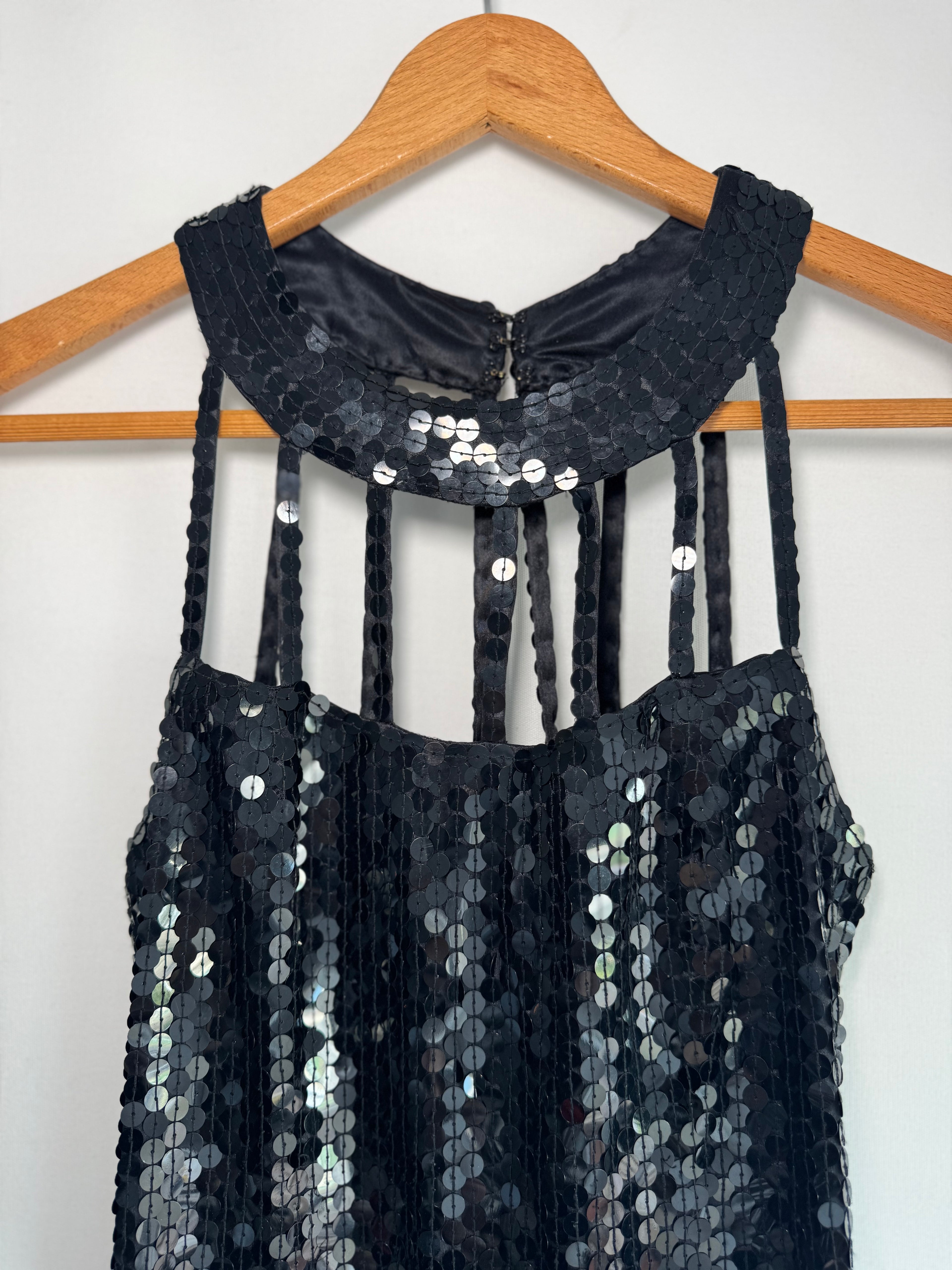 Vestido negro de lentejuelas – Niente ( T.36)