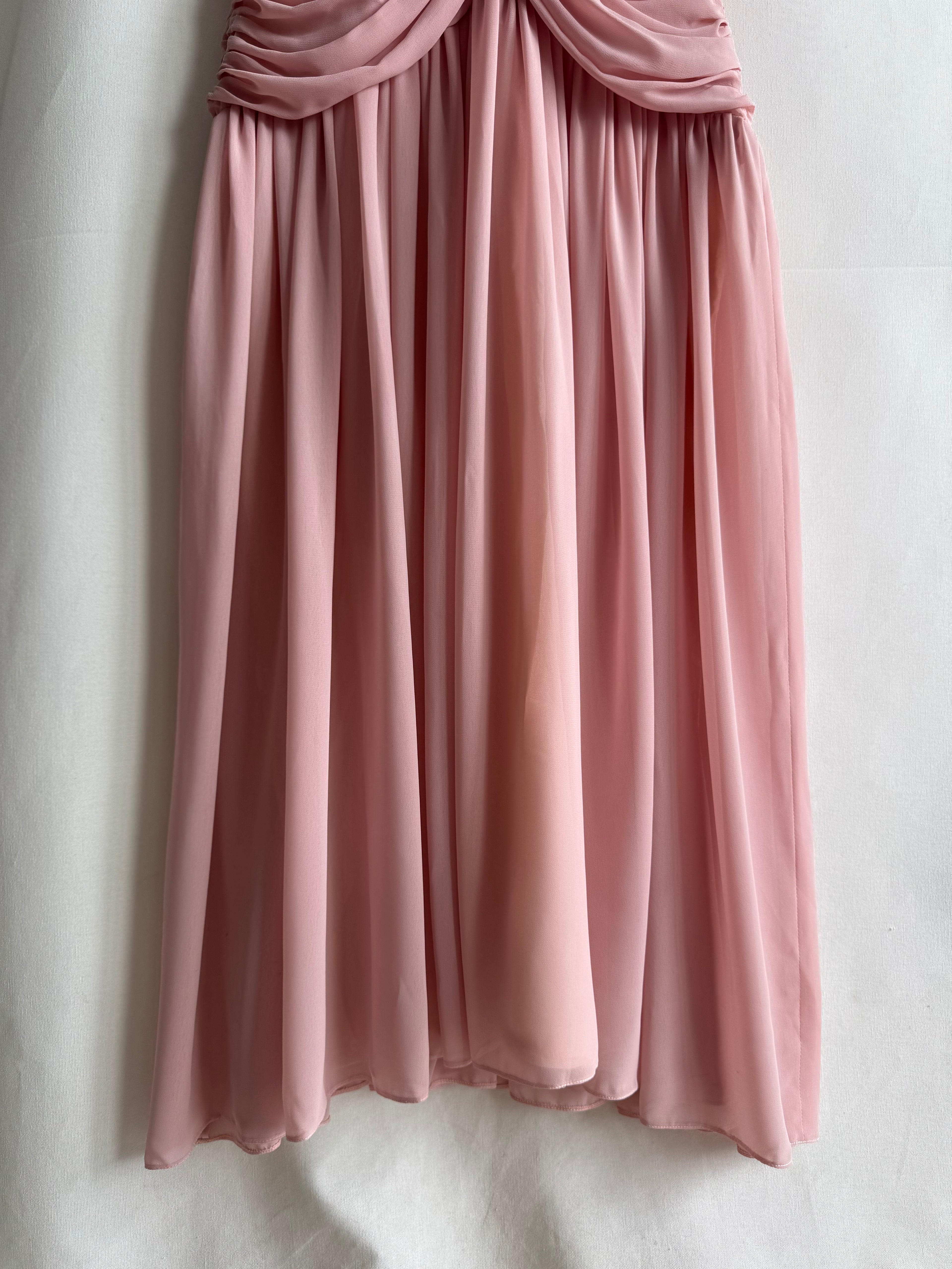 Vestido vintage drapeado Olympia (T.S)