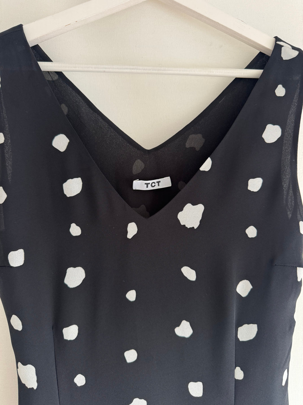 Vestido Vintage TCT | Elegancia en Lunares Blanco y Negro