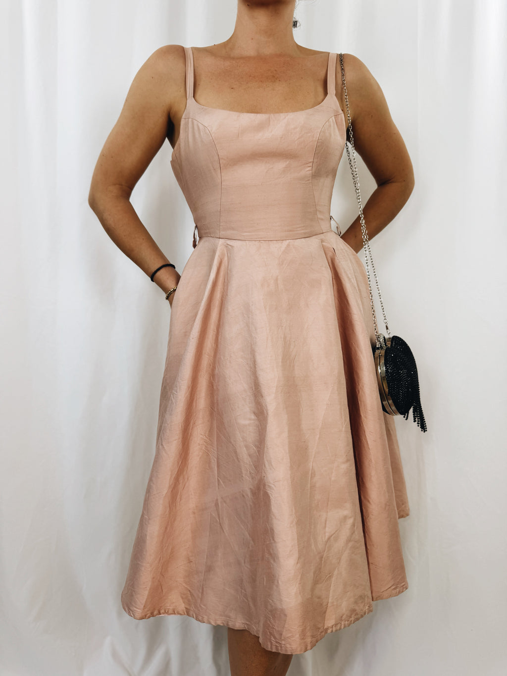 Bolso corazón negro con brillantes