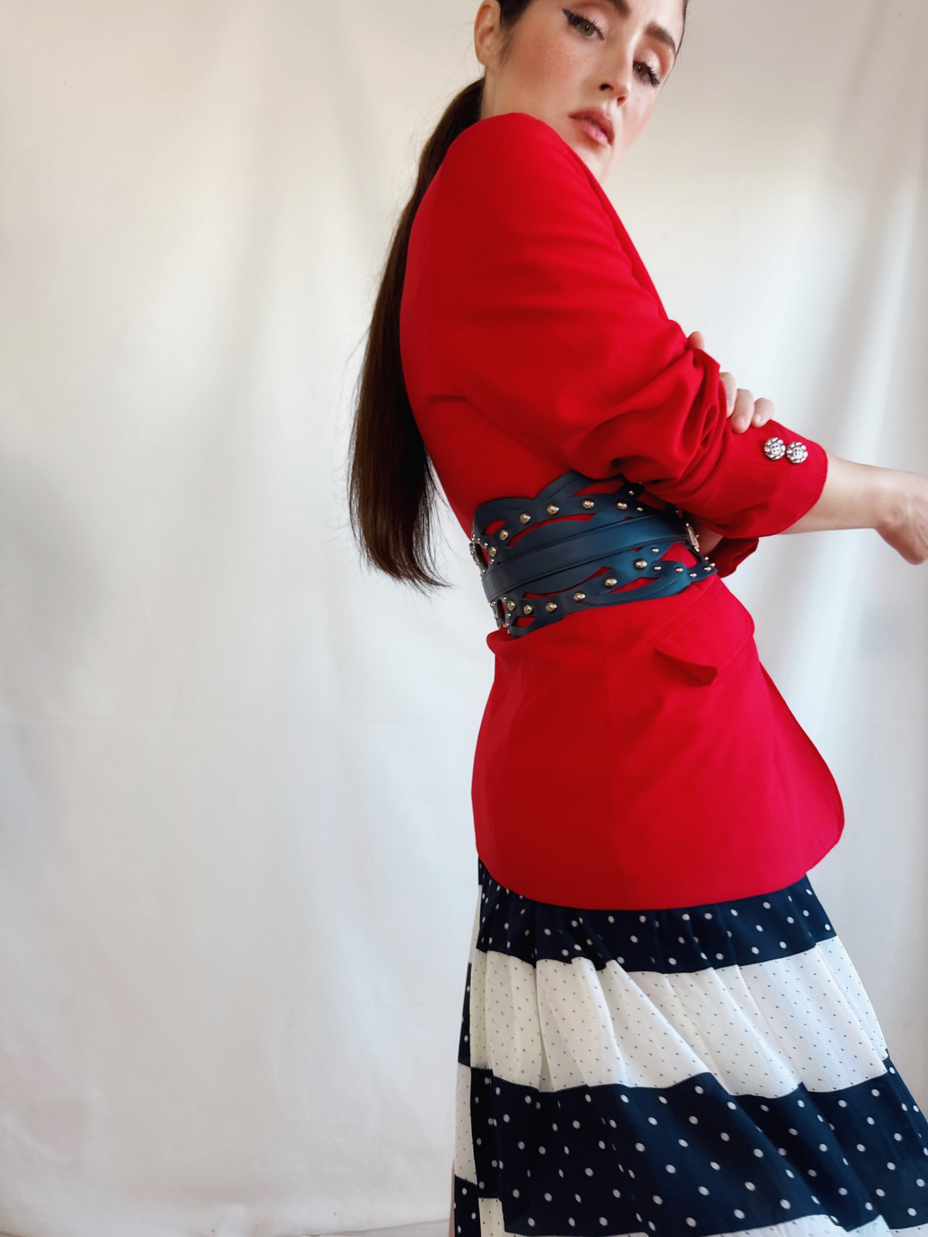 Blazer vintage rojo intenso 90s (T.42)
