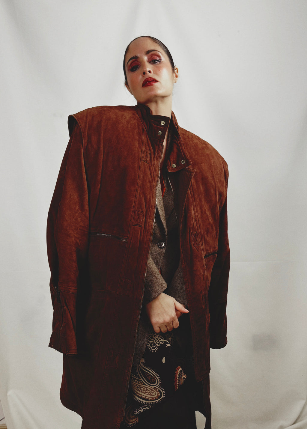 Abrigo vintage 100% piel ovina nacional