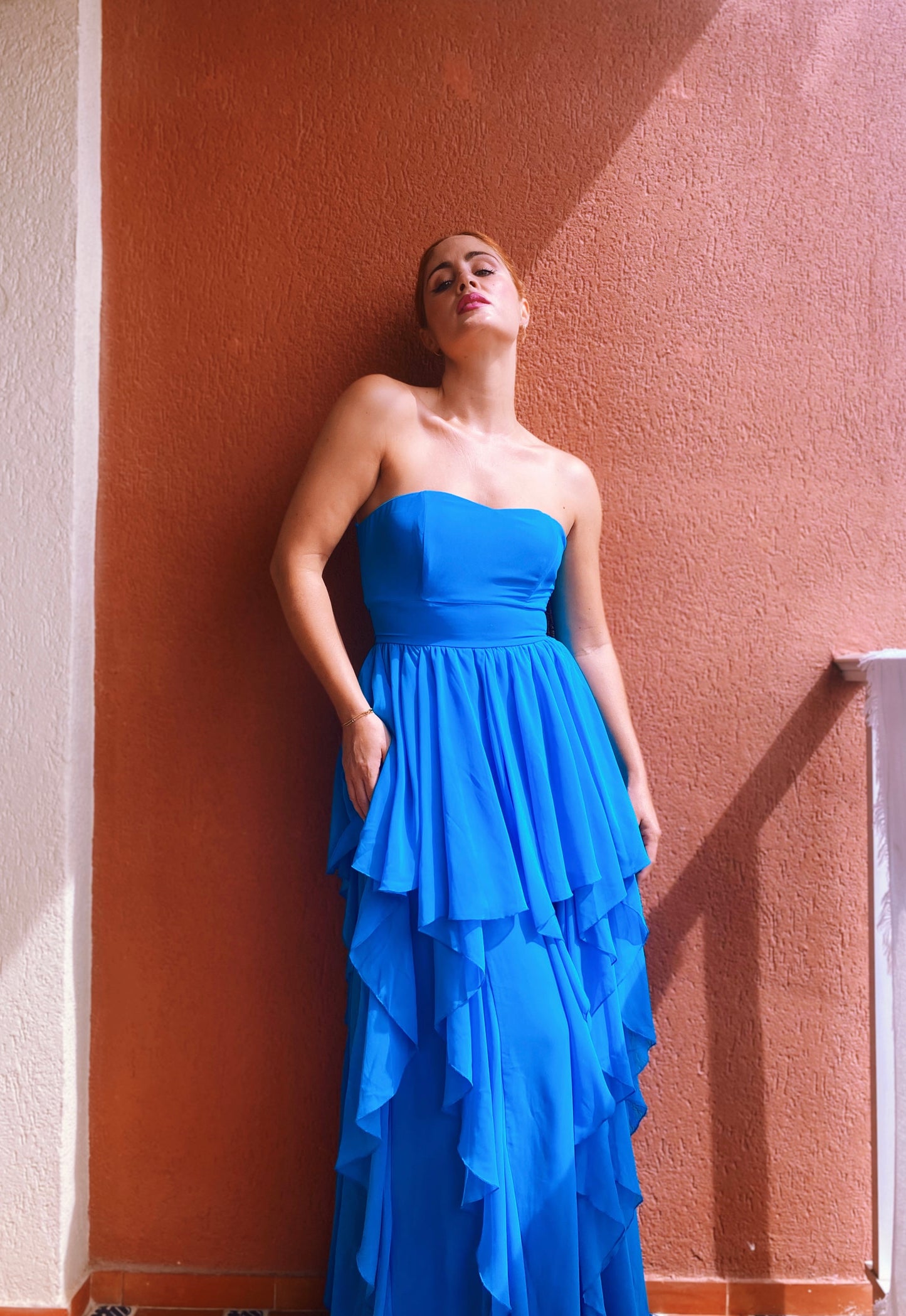 Maxi vestido azul Poete