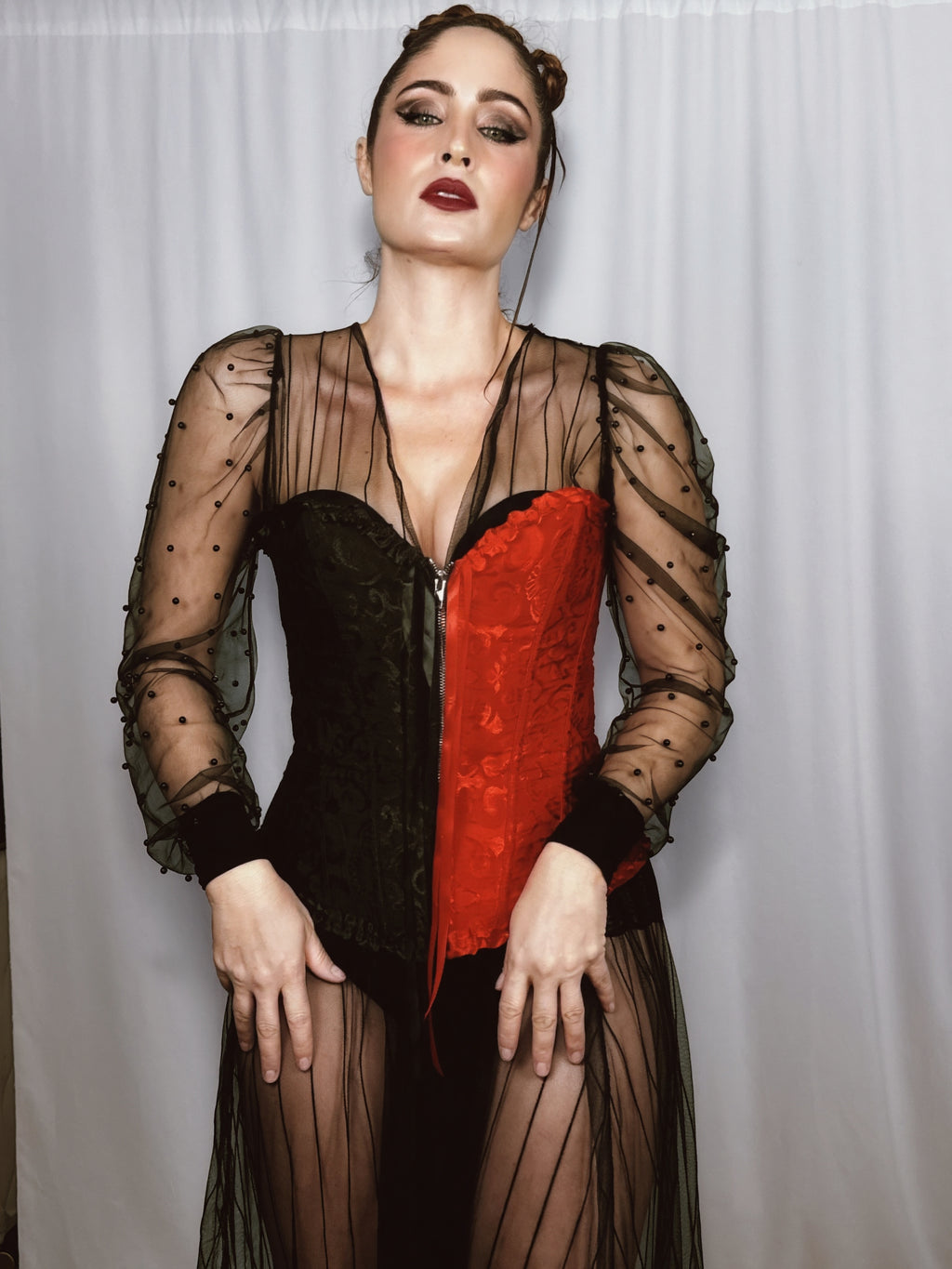 Corset bicolor pre-loved (T. S/M)