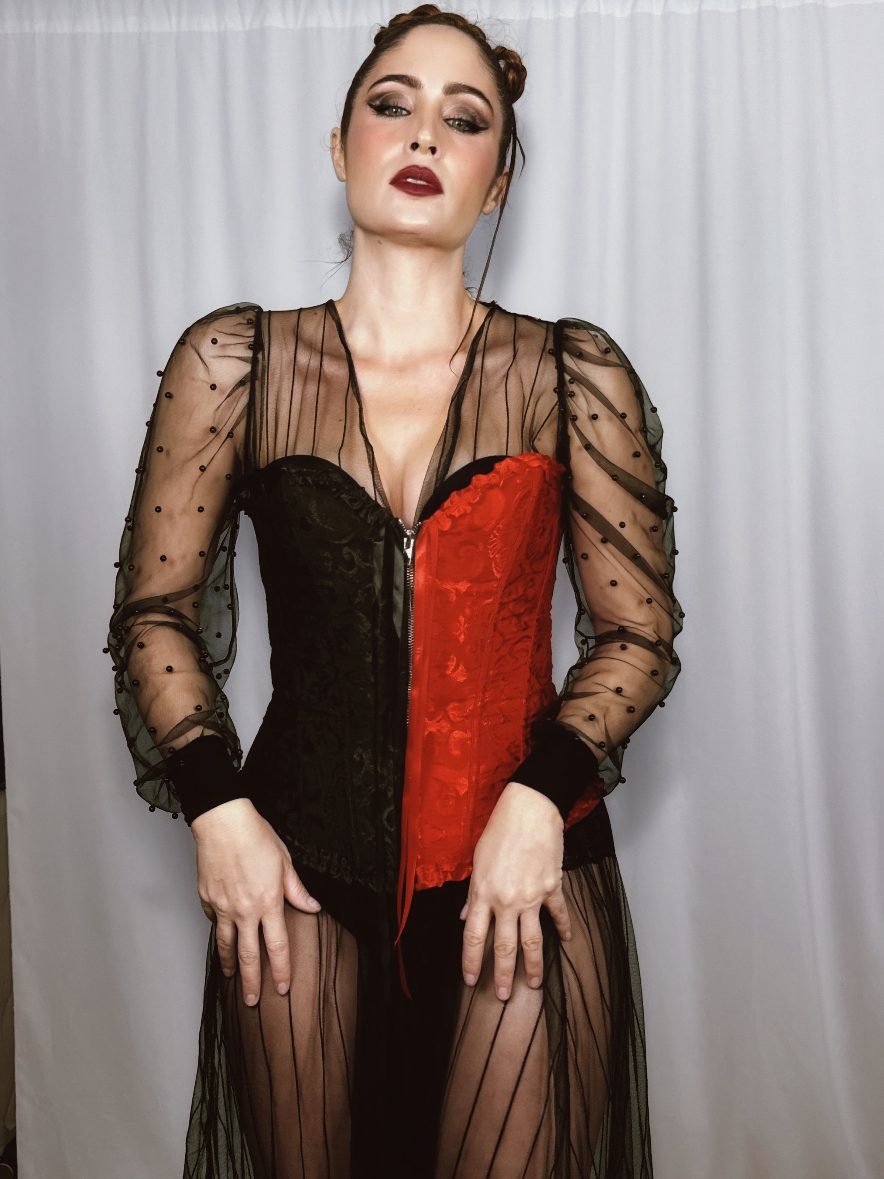 Corset bicolor pre-loved (T. S/M)