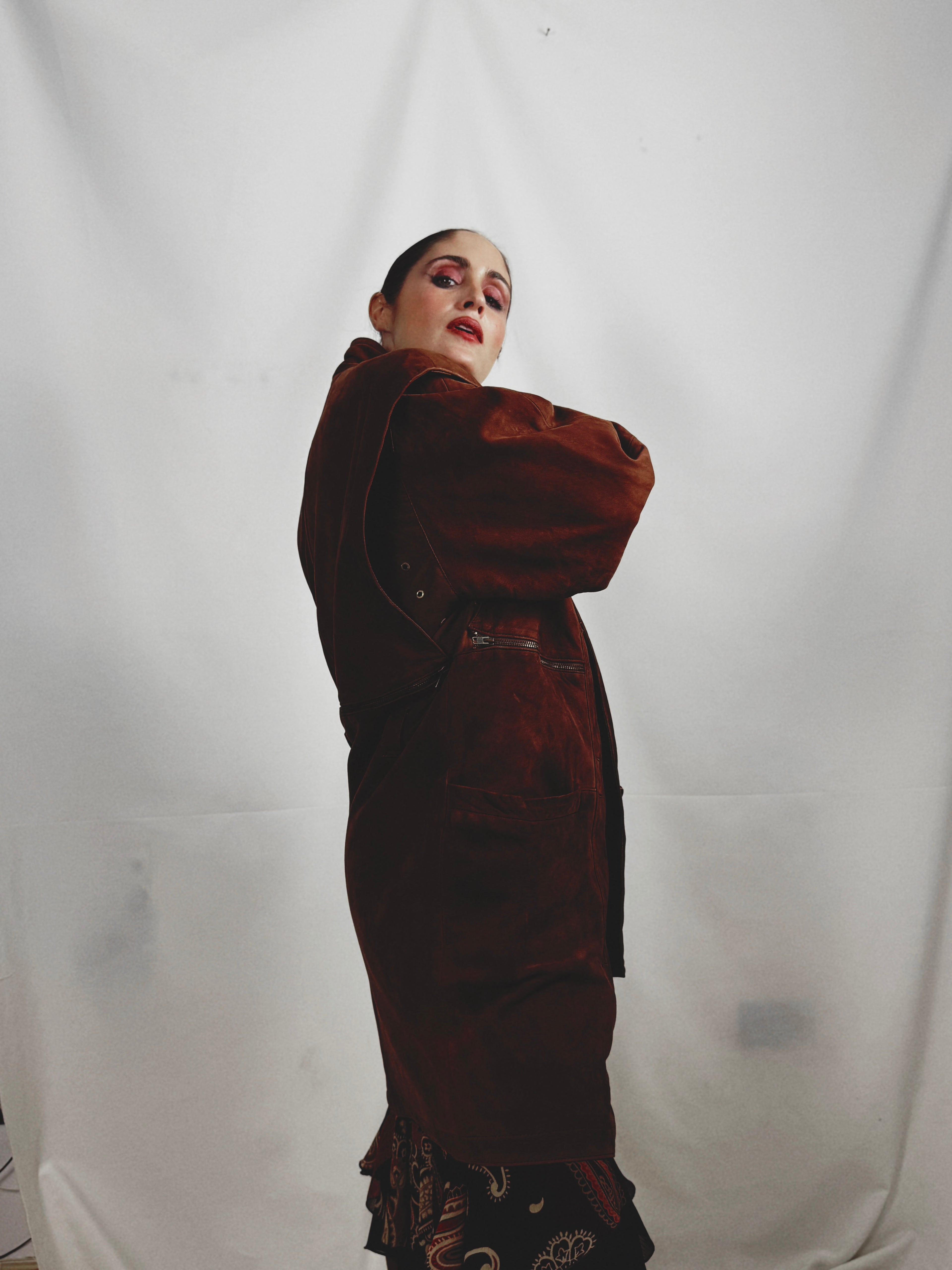 Abrigo vintage 100% piel ovina nacional