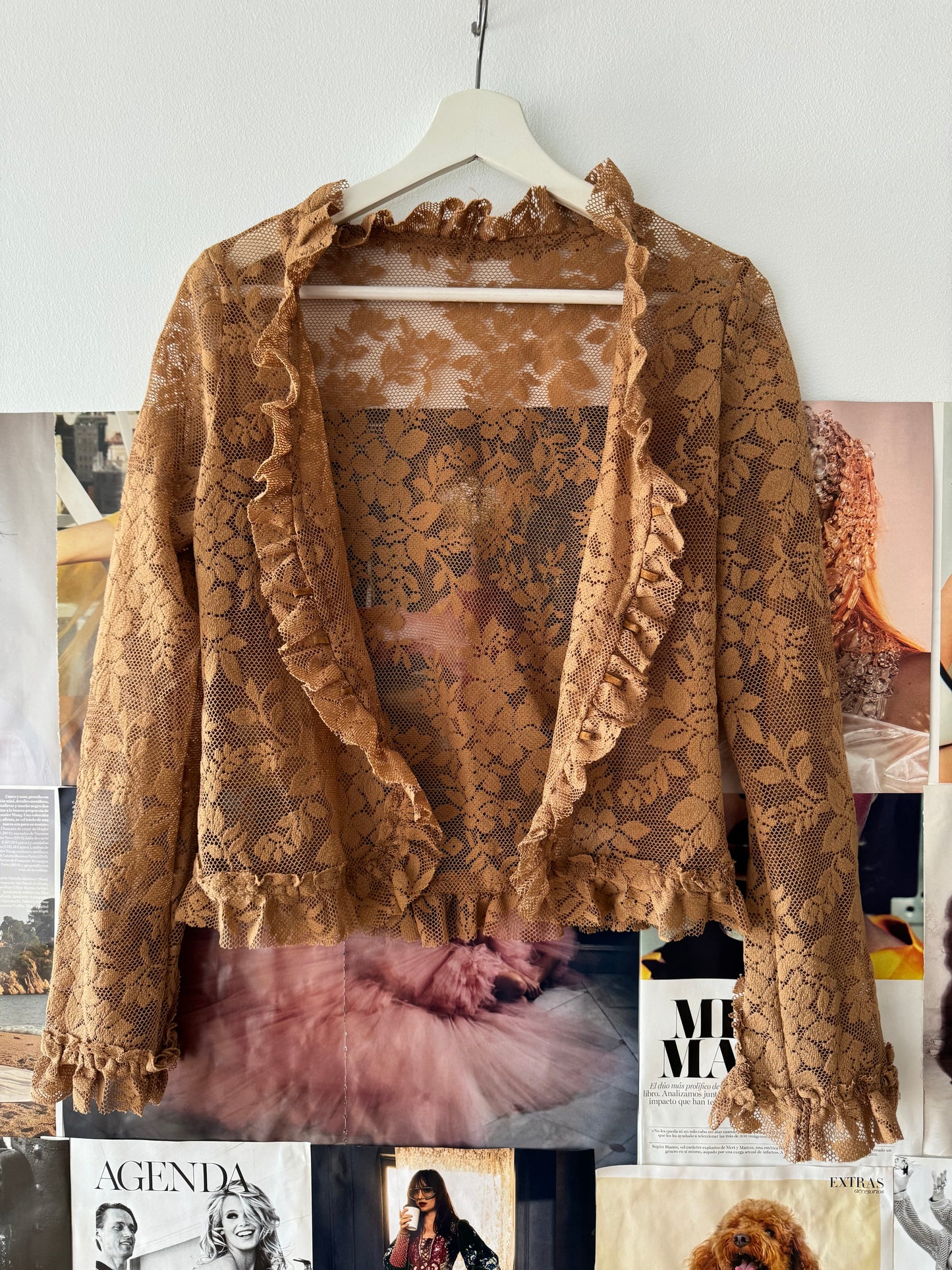 Cardigan vintage Camel