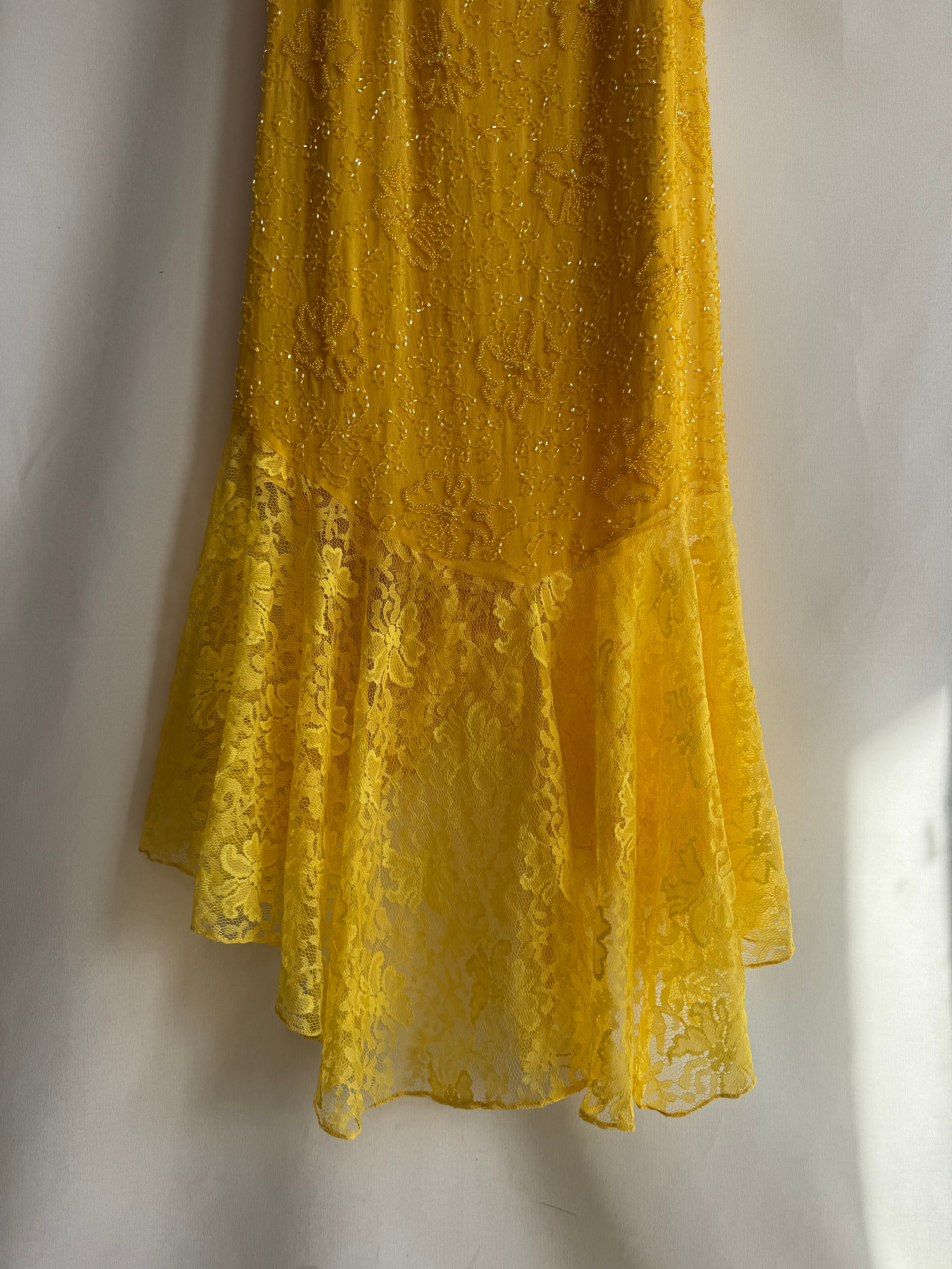 Vestido largo vintage seda Euromoda Collection