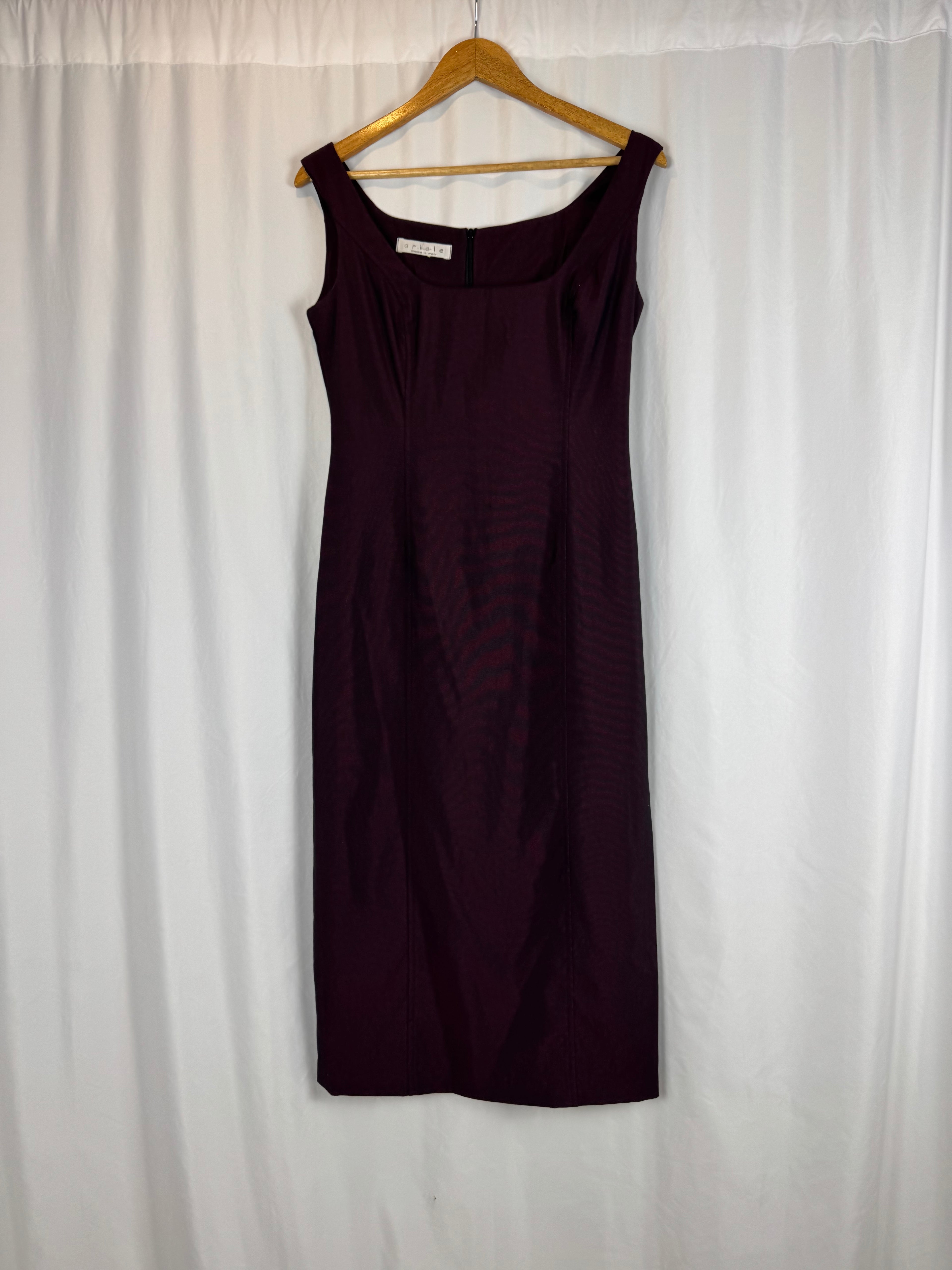 Vestido vintage berenjena (S|M)