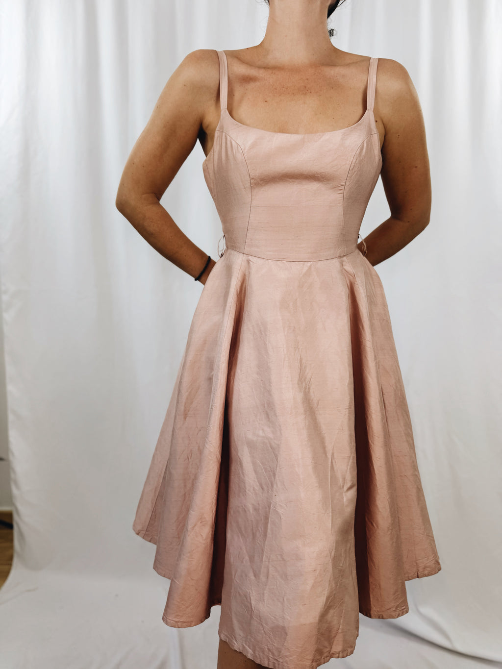 Vestido vintage seda