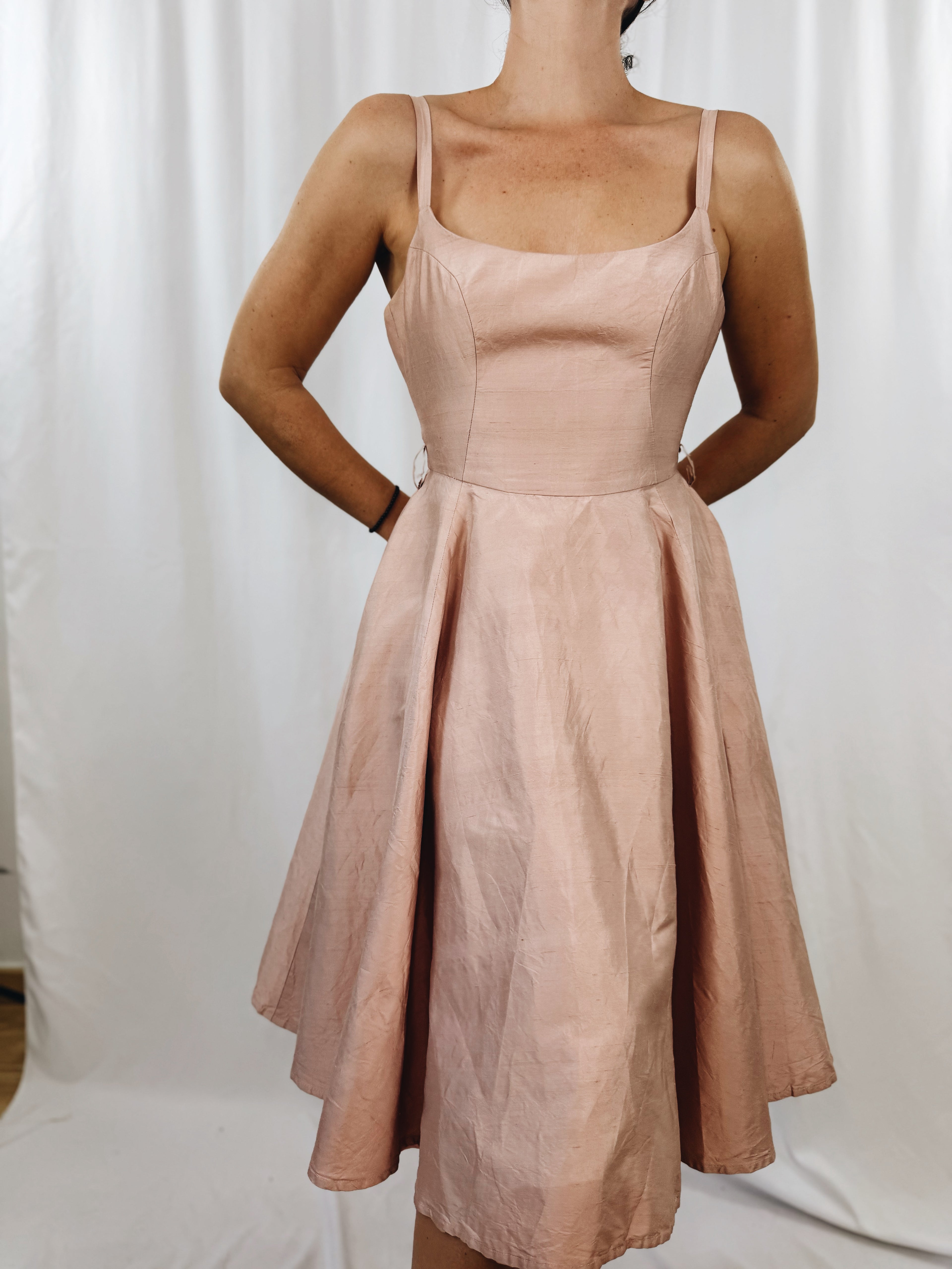 Vestido vintage seda