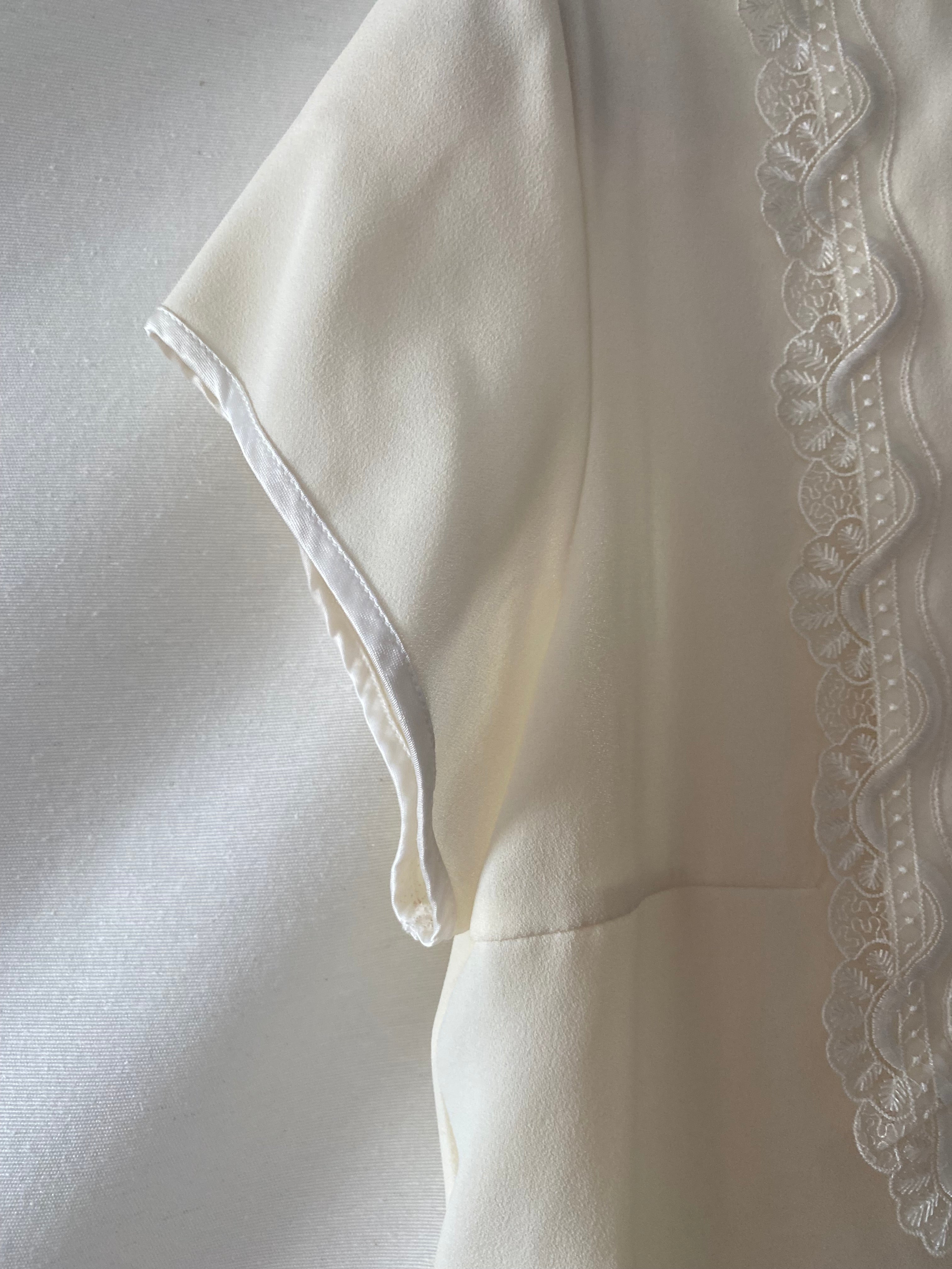 Blusa vintage marfil 80s (T.50)