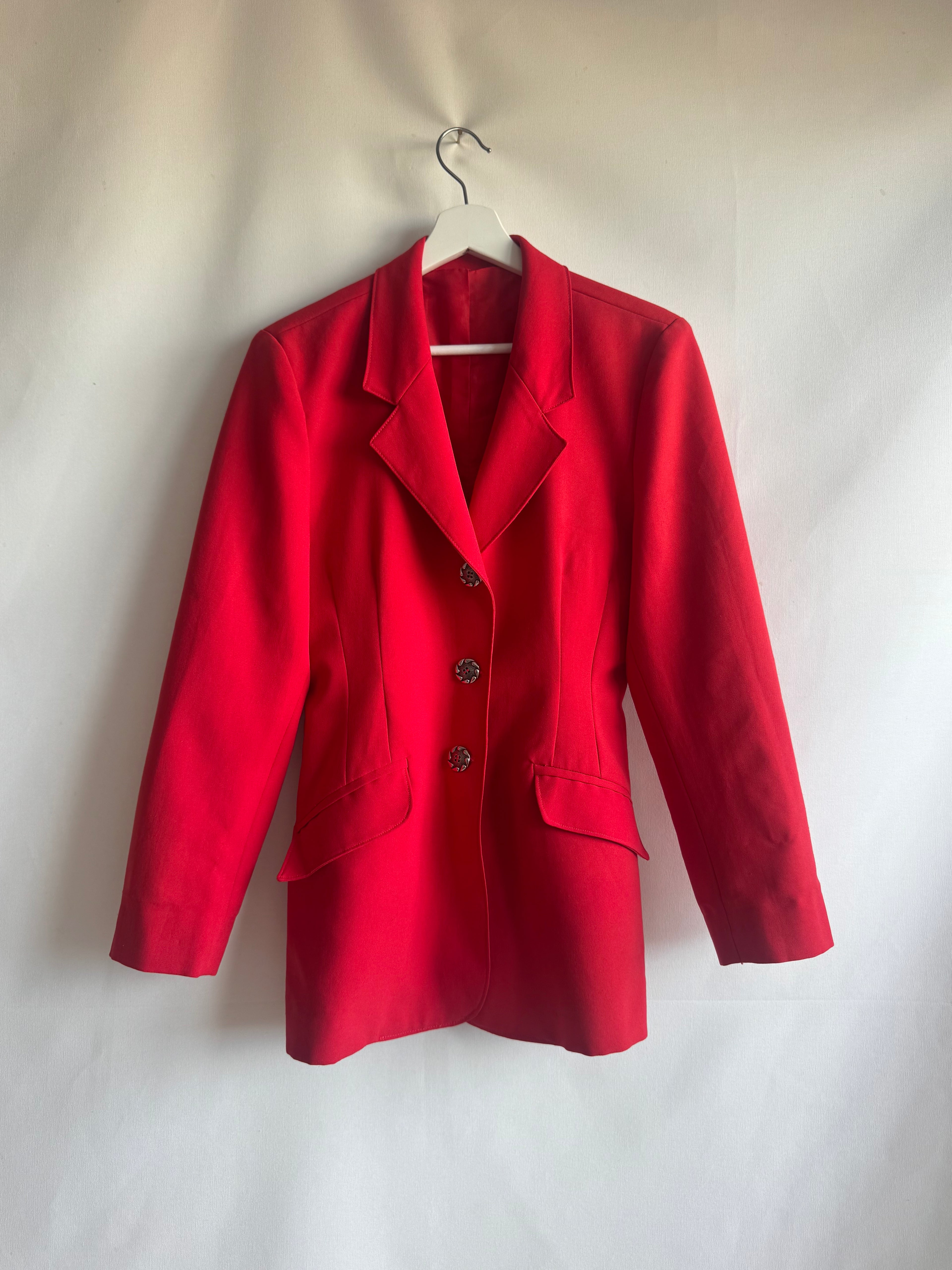 Blazer vintage rojo intenso 90s (T.42)