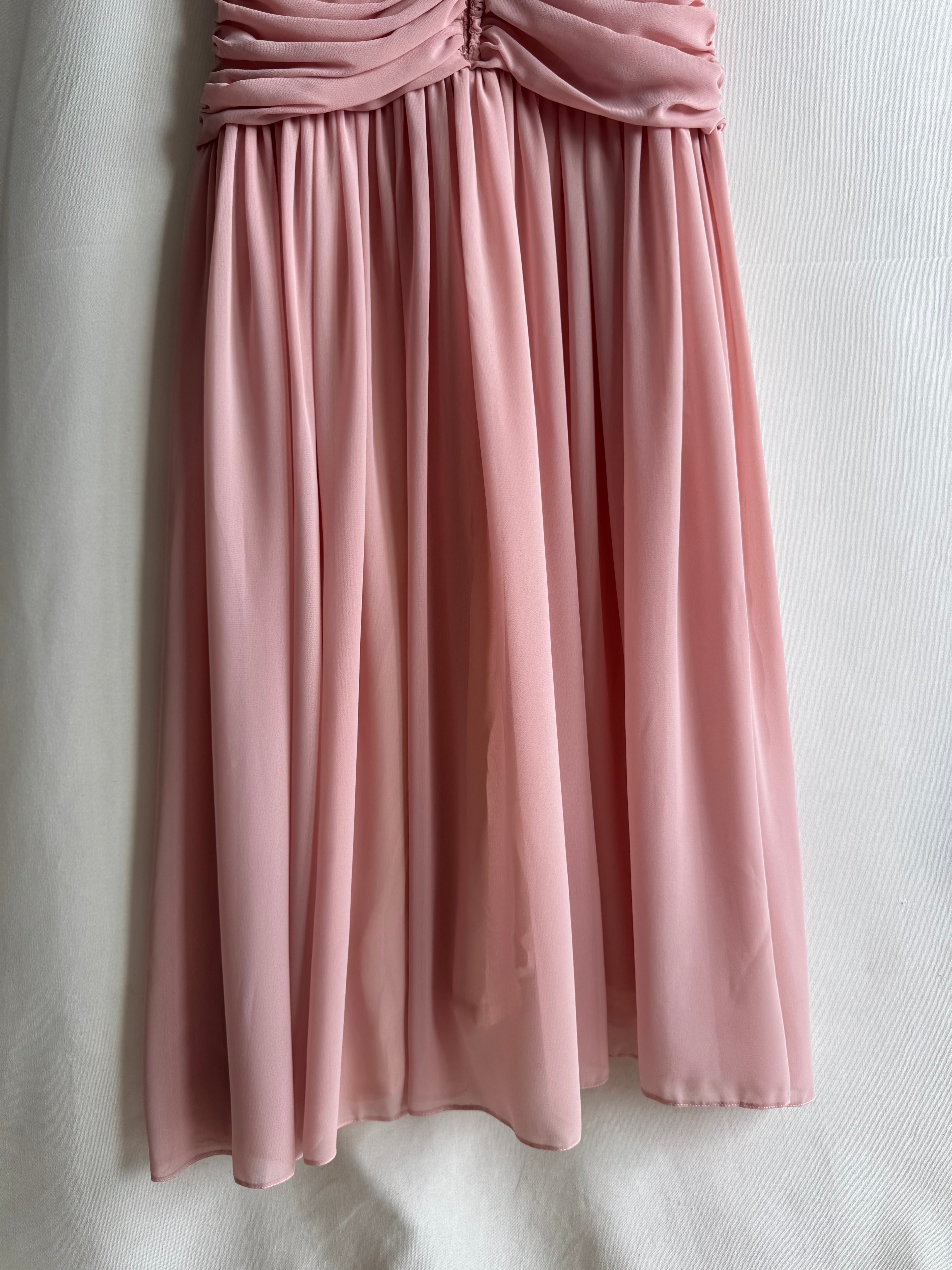 Vestido vintage drapeado Olympia (T.S)