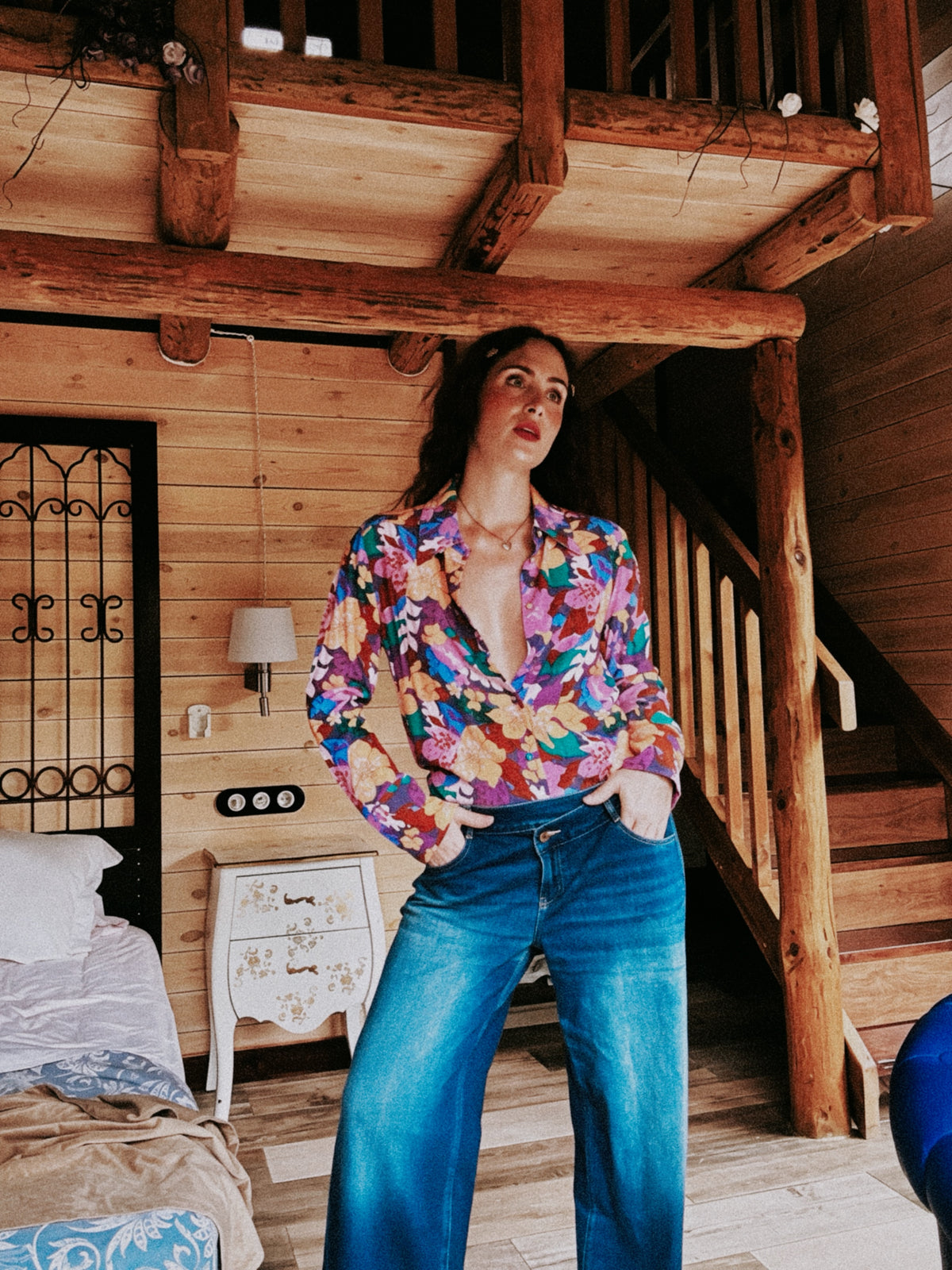 Camisa Floral Retro SUNCOO Paris | Pieza Única