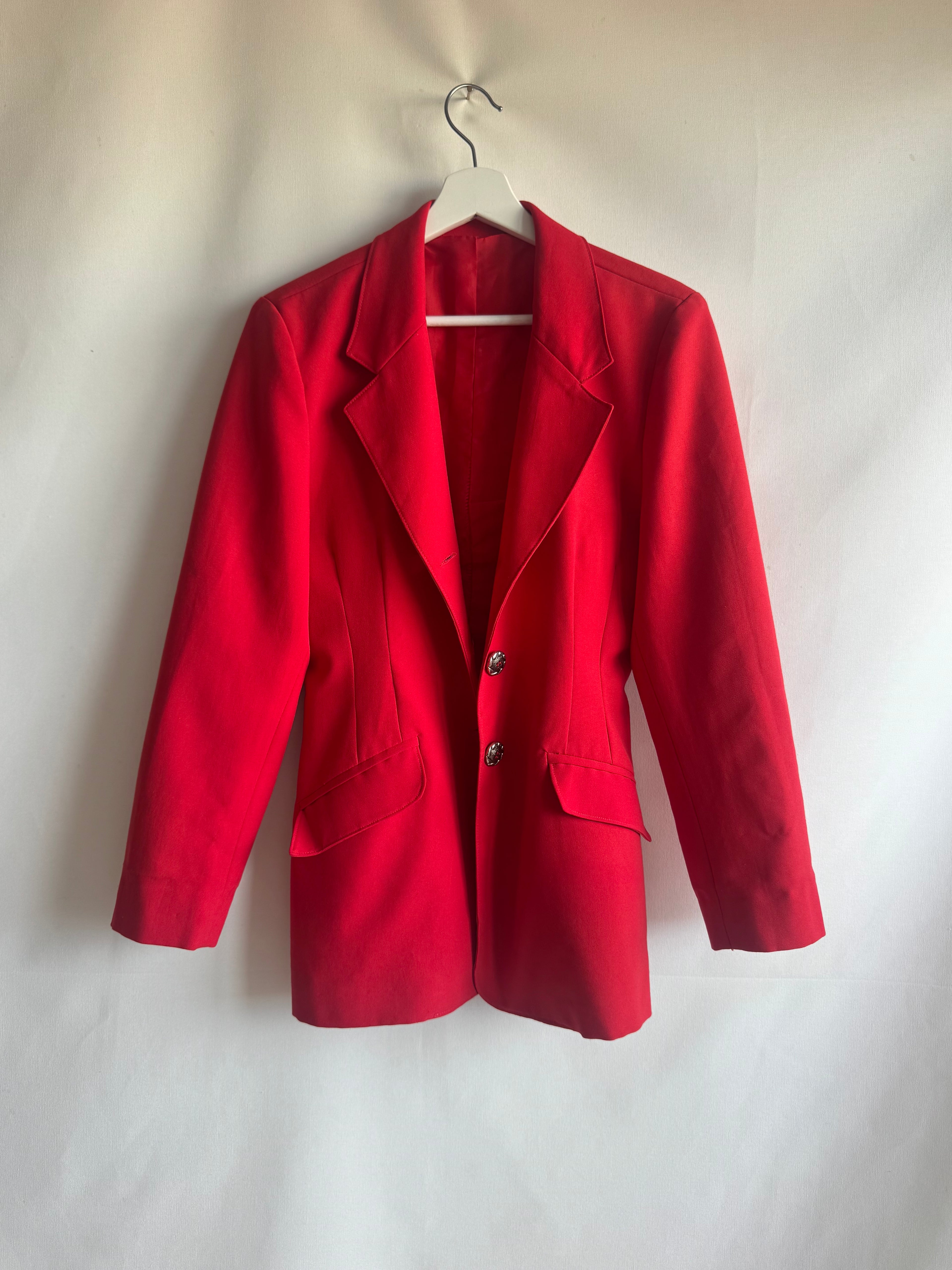 Blazer vintage rojo intenso 90s (T.42)