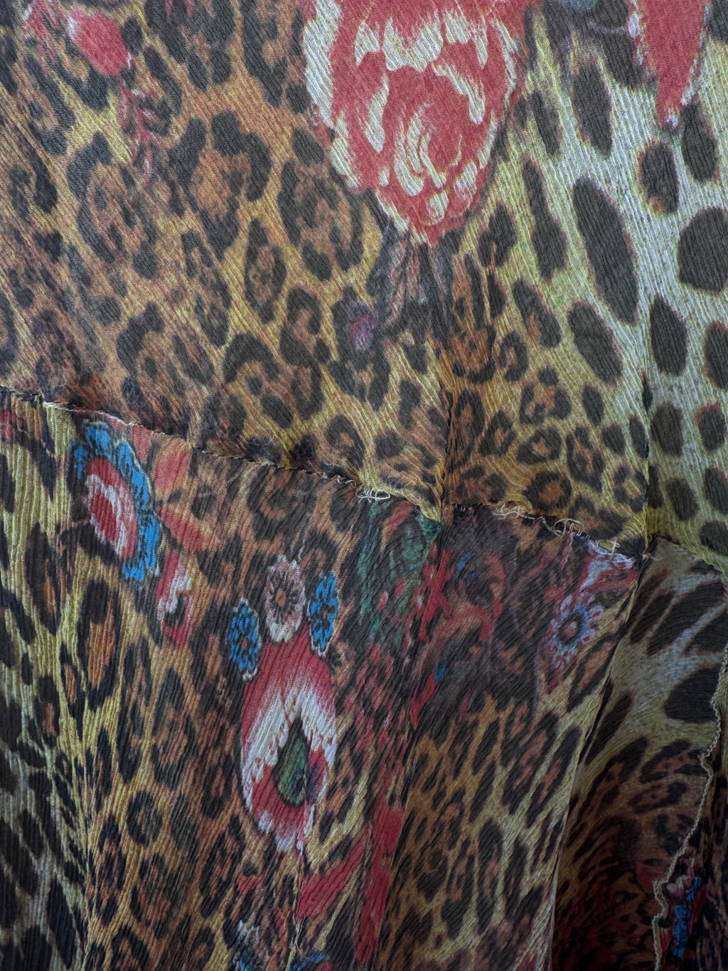 Falda vintage seda print