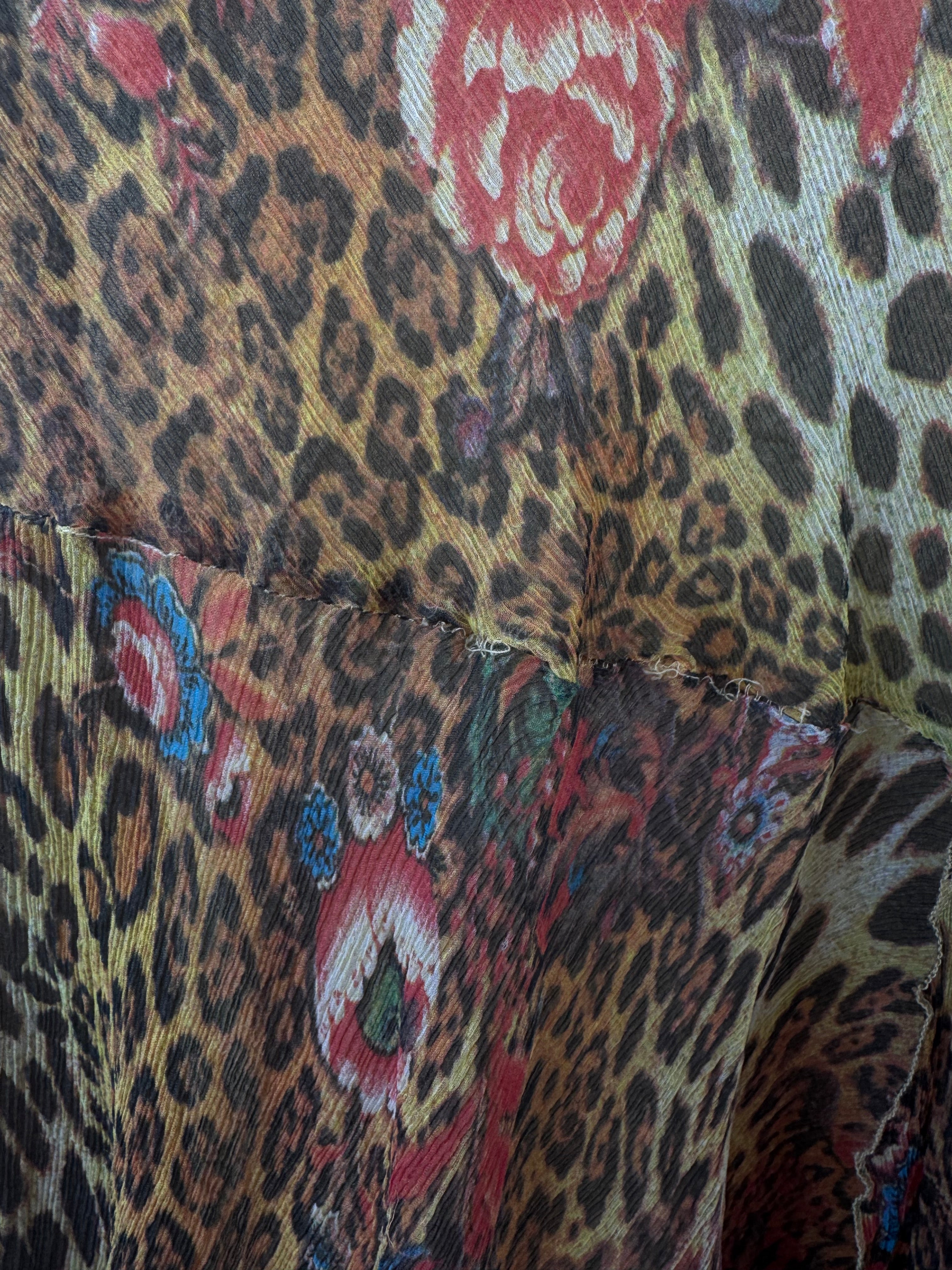 Falda vintage seda print