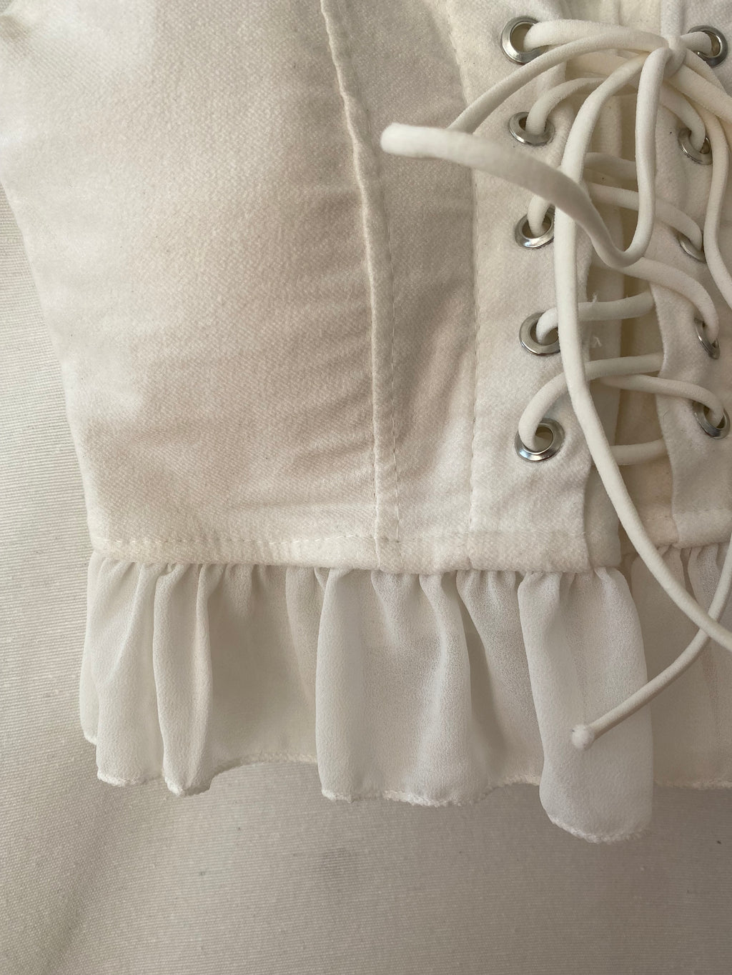 Top vintage blanco
