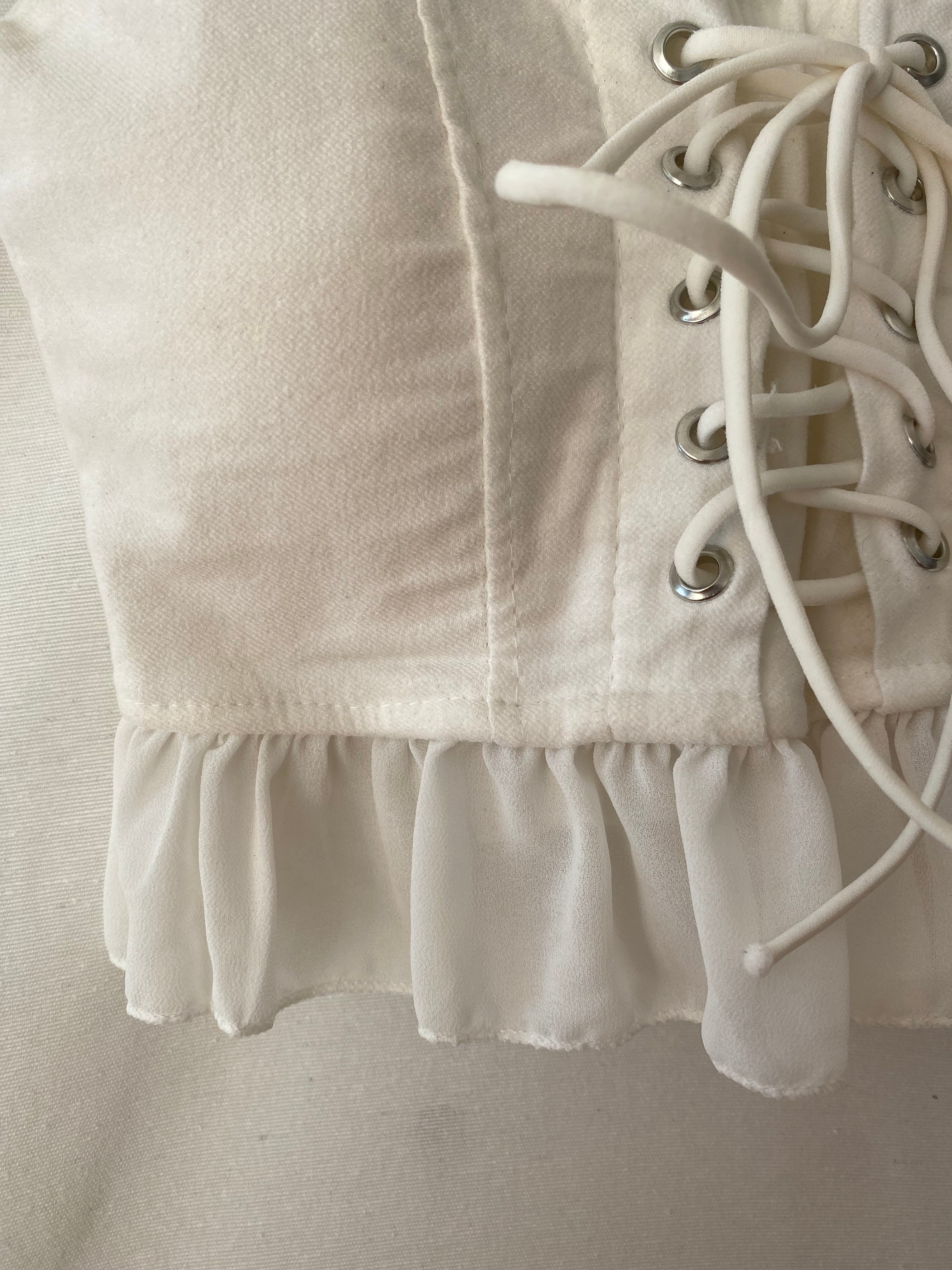 Top vintage blanco