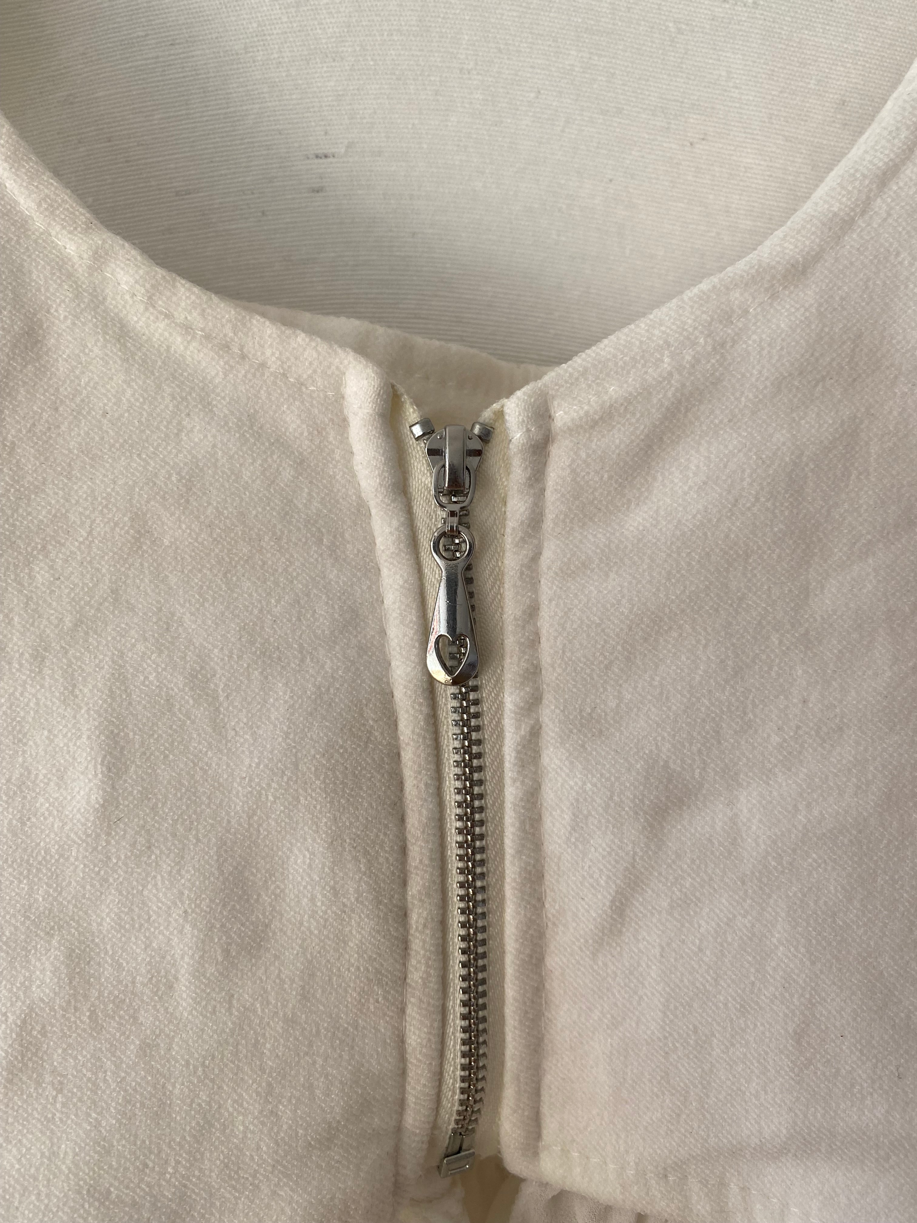 Top vintage blanco