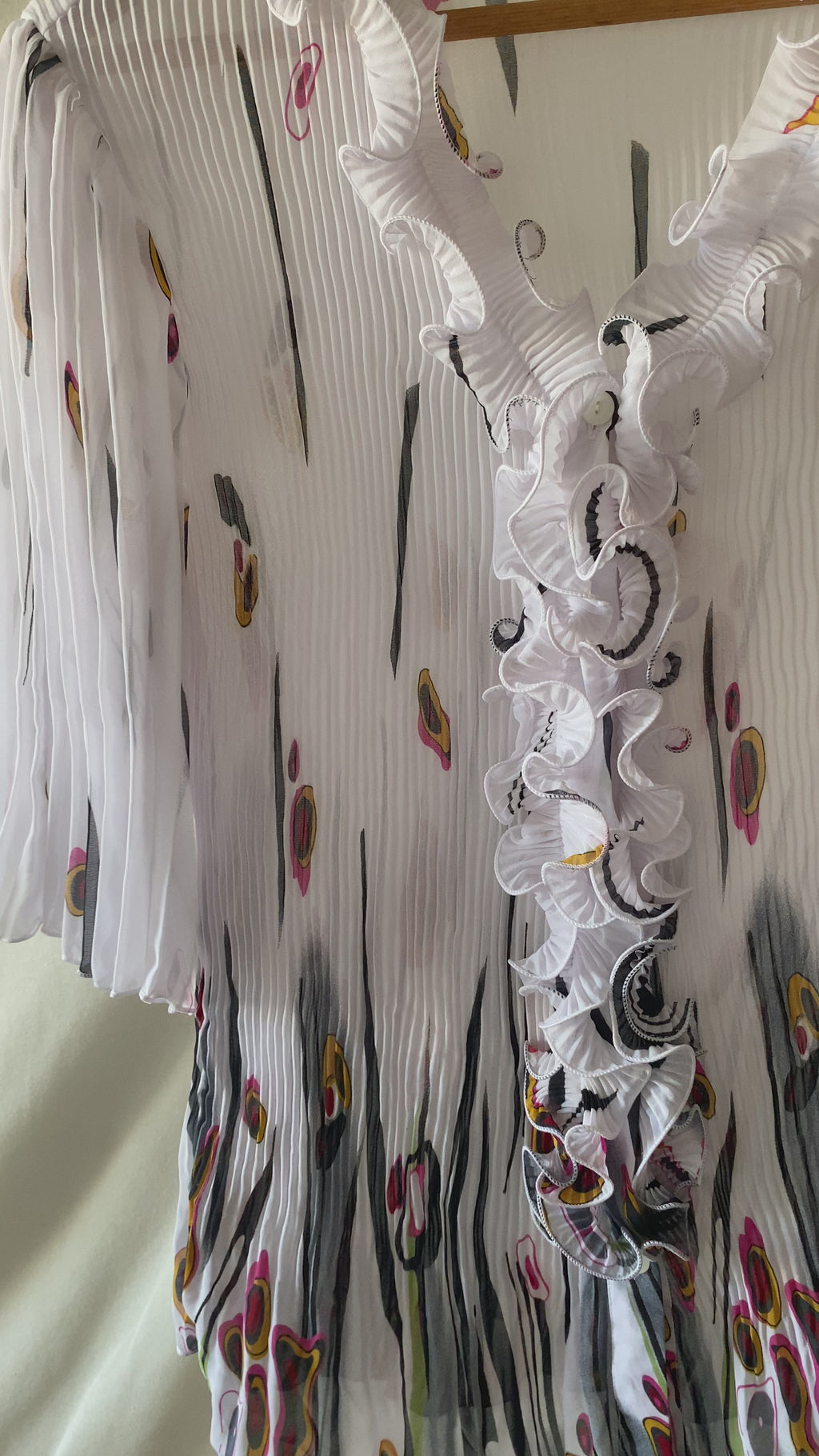 Blusa vintage plisada