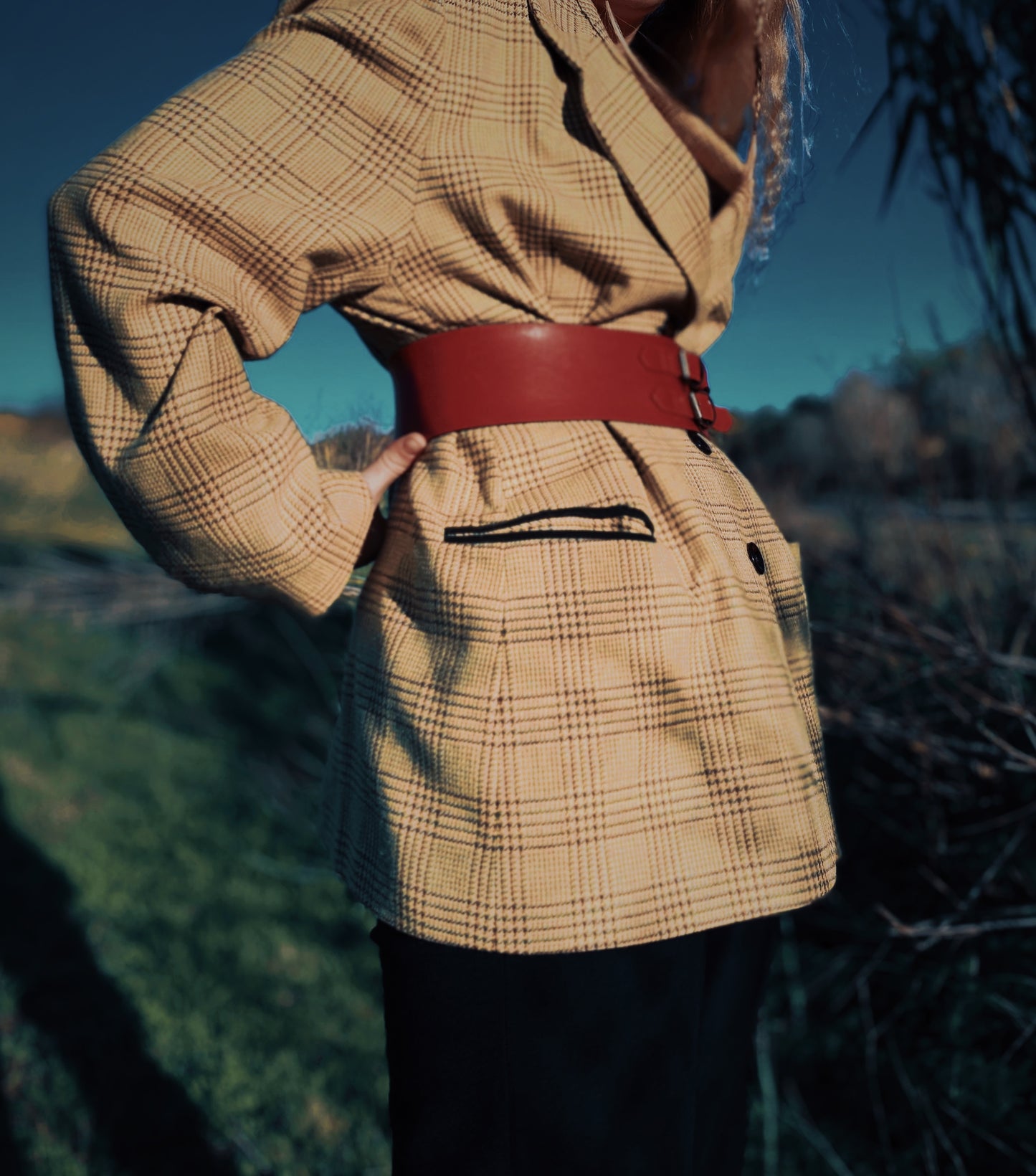 Blazer de cuadros vintage