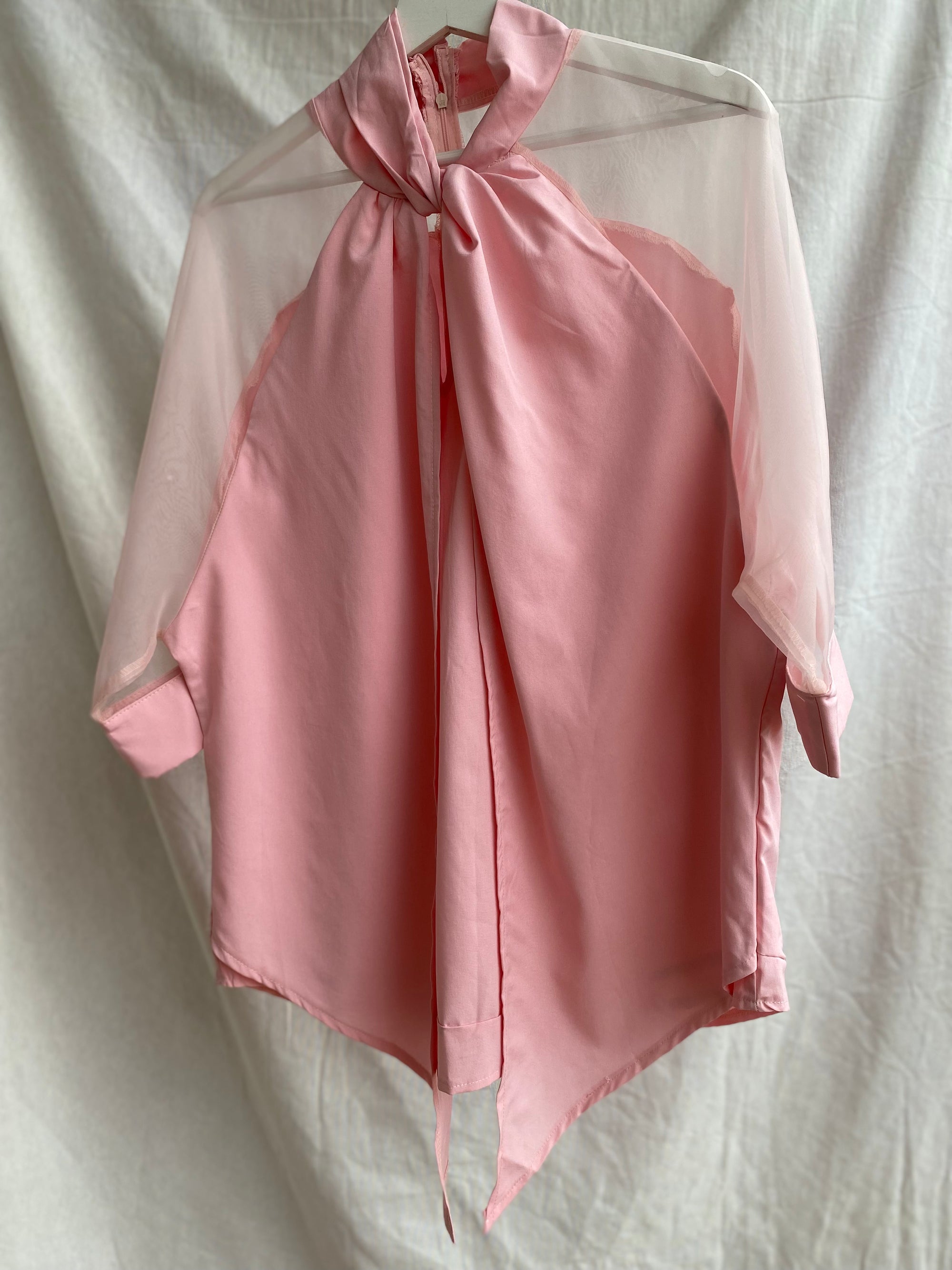 Top rosa organza