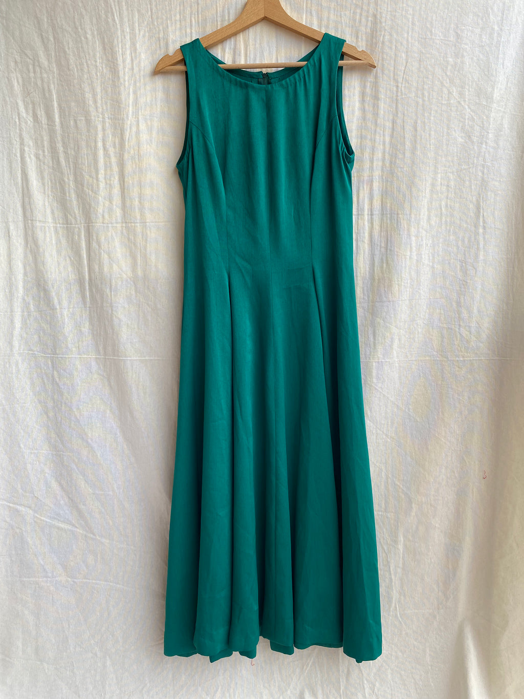 Vestido vintage satén verde