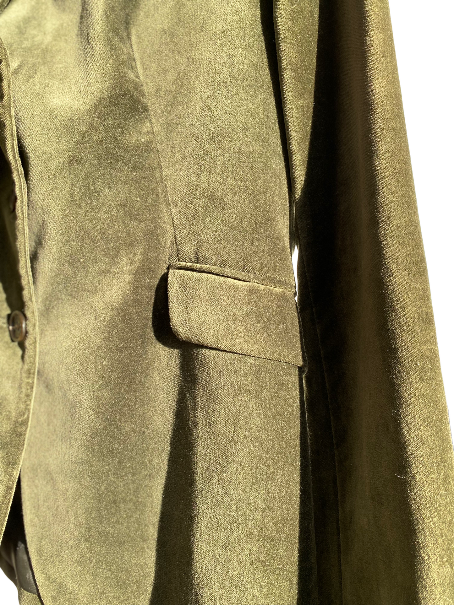 Blazer terciopelo verde Zara