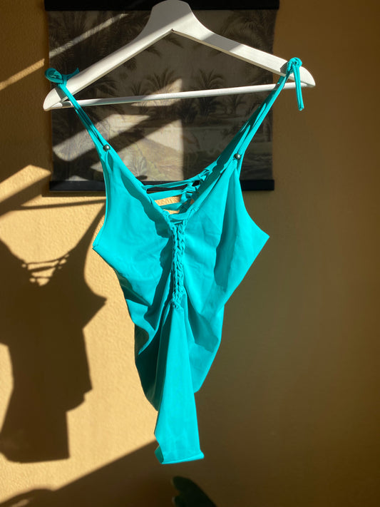 Bañador lycra turquesa